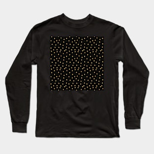 Golden Triangles on Black Long Sleeve T-Shirt